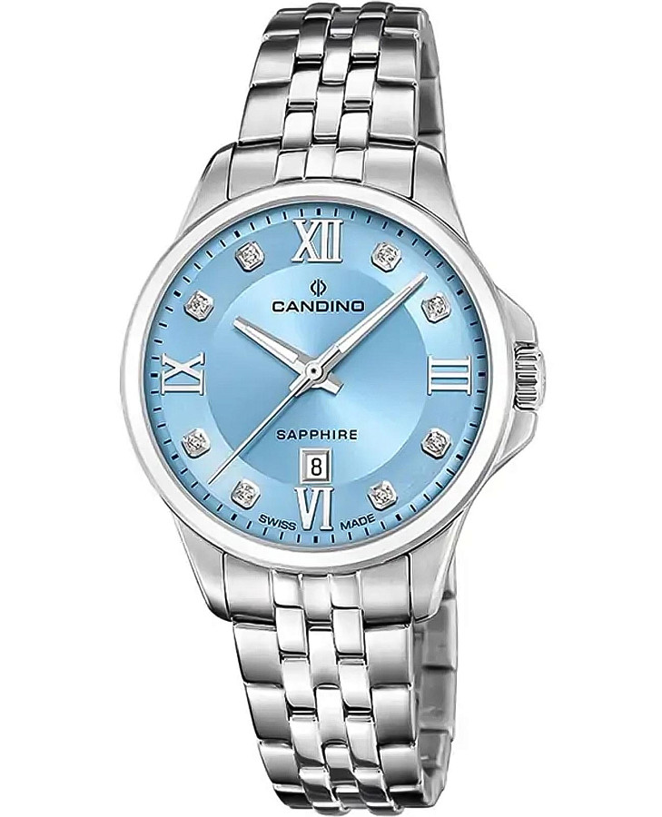 Часы Candino Lady Elegance Date C4766/2 — женские, голубой