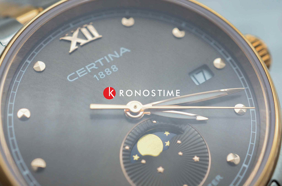 Часы Certina DS-8 Lady Moon Phase C033.257.22.088.00 — коричневый, сталь металл
