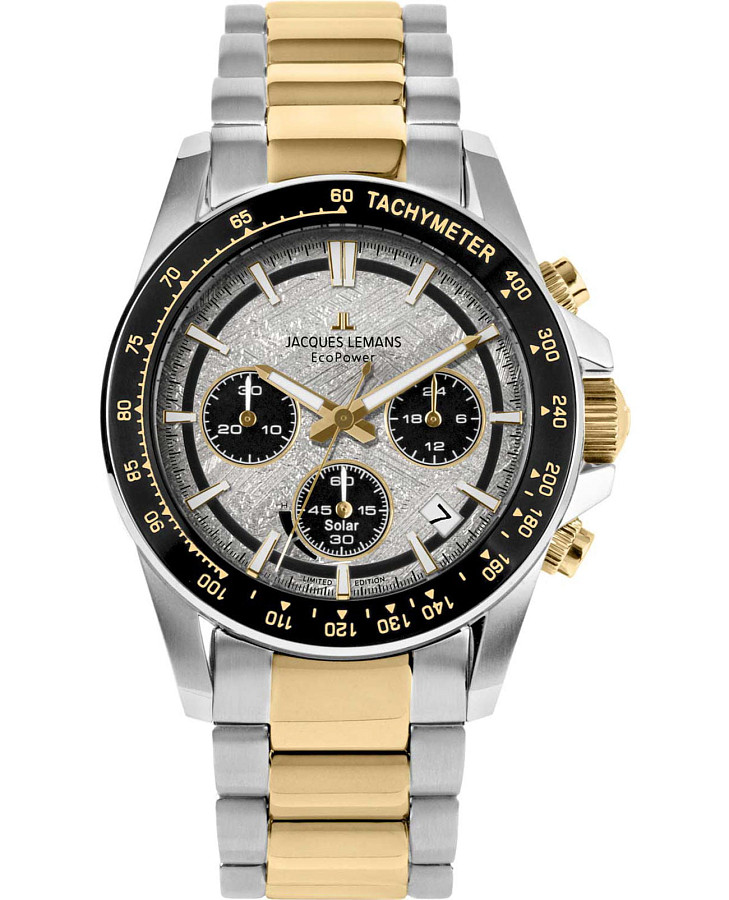 Часы Jacques Lemans Eco Power 50-10E — мужские, серебристый