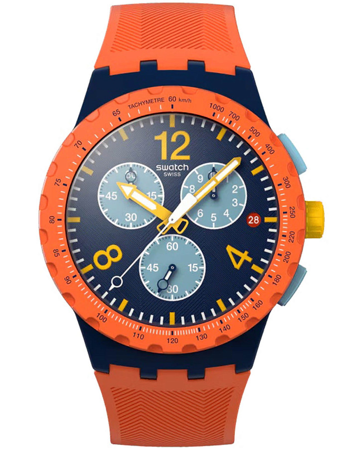 Часы Swatch Camo Flash SUSI400 — мужские, синий