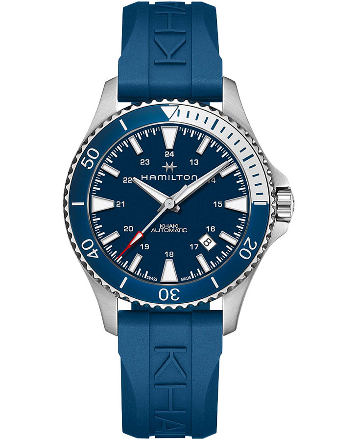 Часы Hamilton Khaki Navy Scuba Auto H82345341 — мужские, синий