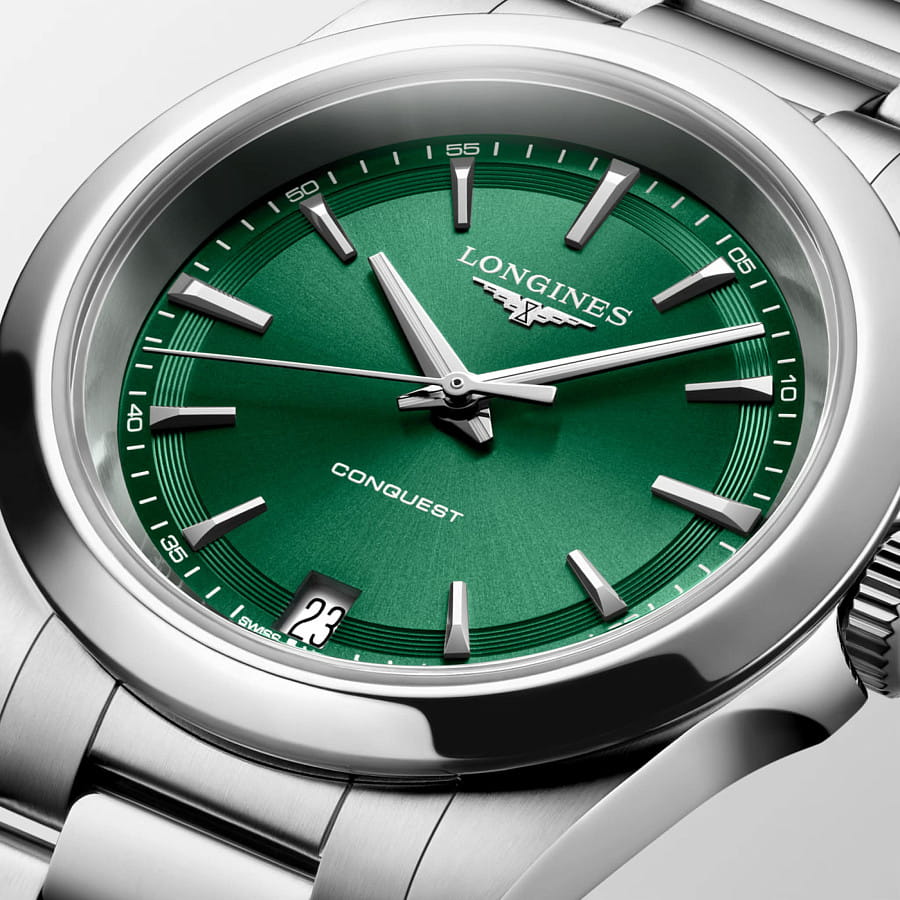 Часы Longines Conquest 34 mm L3.460.4.09.6 — женские, серебристый