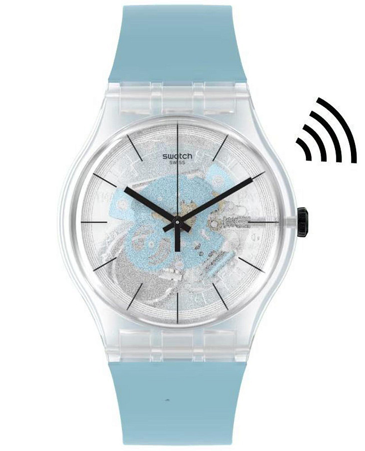 Часы Swatch New Gent Biosourced Swatch Pay! SO29K112-5300 — женские, прозрачный