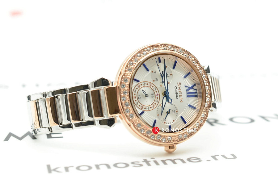 Часы Casio Sheen SHE-3061SPG-7BUER — кварцевые, металл сталь