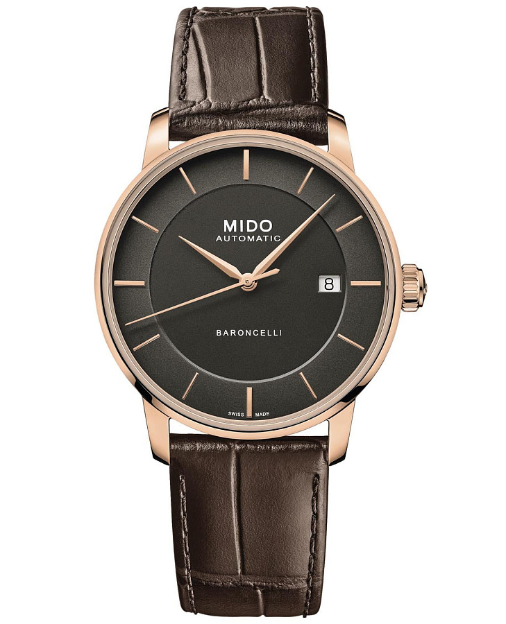 Часы Mido Baroncelli Signature M037.407.36.061.00 — мужские, антрацитовый