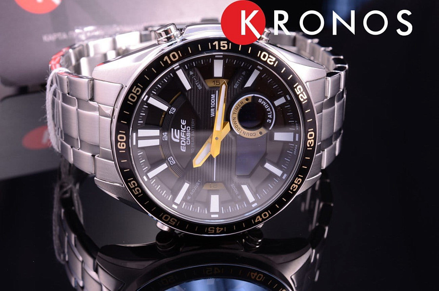 Часы Casio Edifice EFV-C100D-1BVEF (EFV-C100D-1B) — кварцевые, Япония, мужские