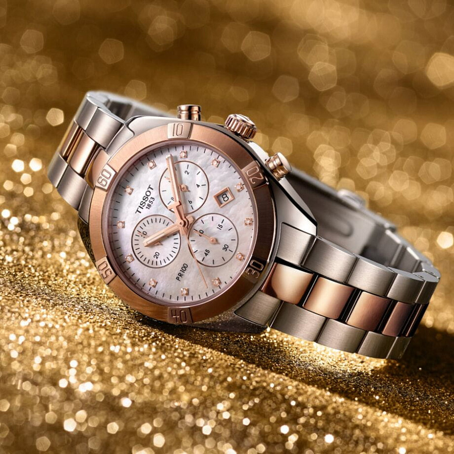 Часы Tissot PR 100 Sport Chic Chronograph T101.917.22.116.00 — Швейцария, кварцевые