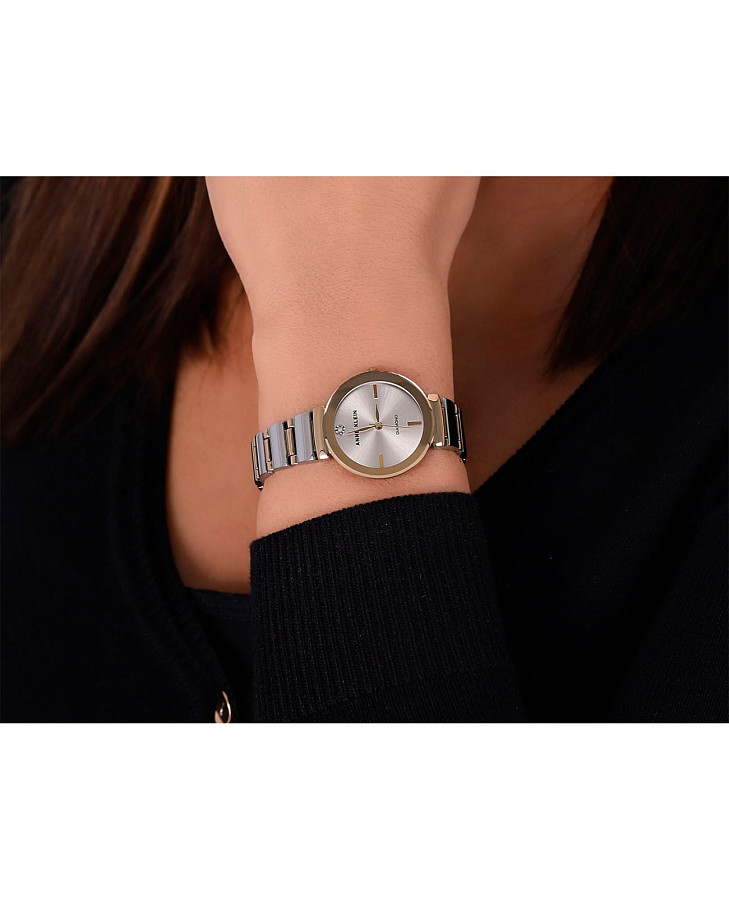 Часы Anne Klein Diamond 2435SVTT — кварцевые, металл сталь