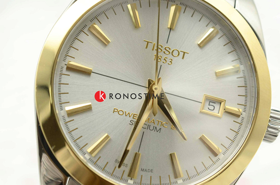 Часы Tissot Gentleman Powermatic 80 Silicium 18K Gold T927.407.41.031.01 — Швейцария, механические