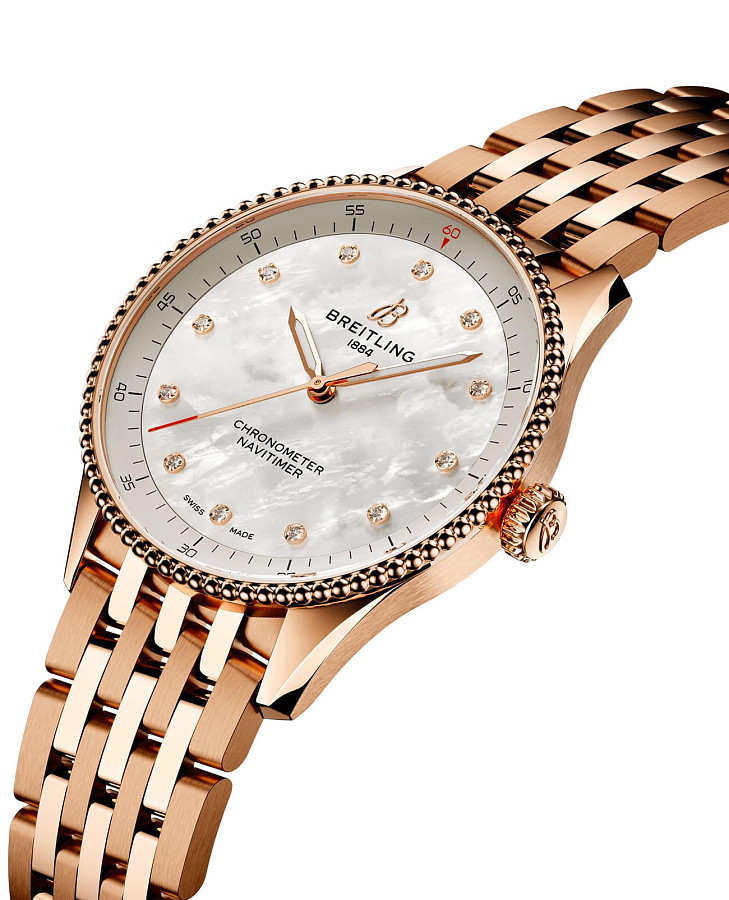 Часы Breitling Navitimer Automatic 32 R77320E61A1R1 — механические, золото металл