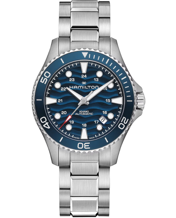 Часы Hamilton Khaki Navy Scuba Auto 40 mm H82425140 — мужские, синий