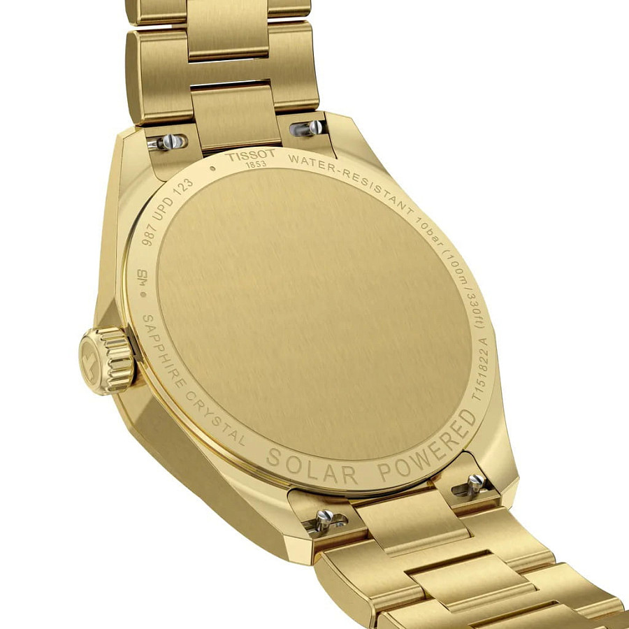 Часы Tissot PRC 100 Solar Quartz 34mm T151.822.33.021.00 — шампань, металл сталь