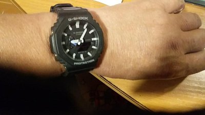Фото покупателя: Японские наручные часы Casio G-Shock GA-2100-1ADR (GA-2100-1A) с хронографом