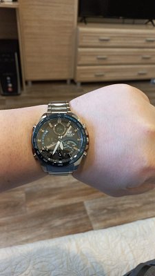 Фото покупателя: Японские наручные часы Casio Edifice ECB-900DB-1BDR (ECB-900DB-1B) с хронографом