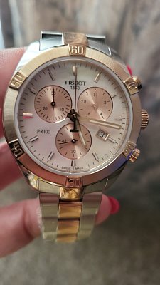 Фото покупателя: Швейцарские наручные часы Tissot PR 100 Sport Chic Chronograph T101.917.22.151.00 с хронографом