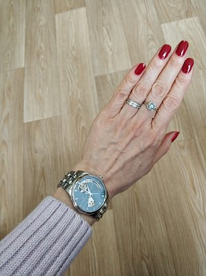 Фото покупателя: Швейцарские механические наручные часы Hamilton Jazzmaster Open Heart Auto H32215140