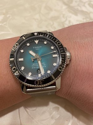 Фото покупателя: Швейцарские механические керамические наручные часы Tissot Seastar 1000 Powermatic 80 T120.407.11.091.00