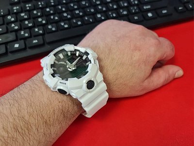 Фото покупателя: Японские наручные часы Casio G-Shock GA-700-7ADR (GA-700-7A) с хронографом