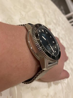 Фото покупателя: Швейцарские механические керамические наручные часы Tissot Seastar 1000 Powermatic 80 T120.407.11.091.00